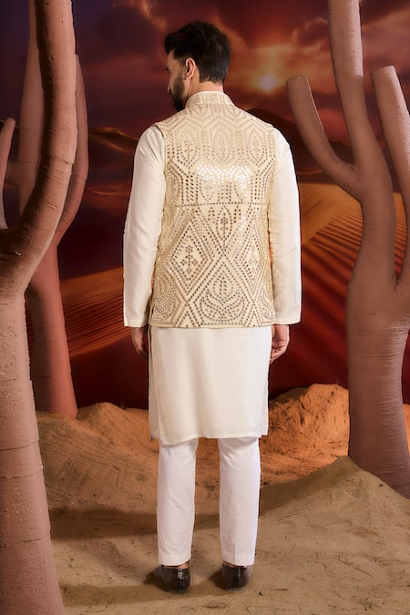 Kasbah Designer Gold Tissue Nehru Jacket 