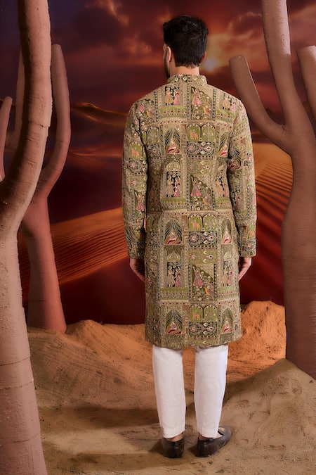 Kasbah Designer Green Georgette Kurta 