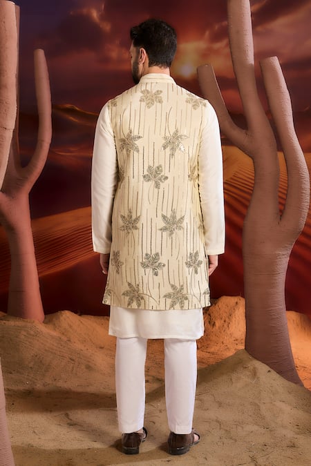 Kasbah Designer Gold Tissue Nehru Jacket 
