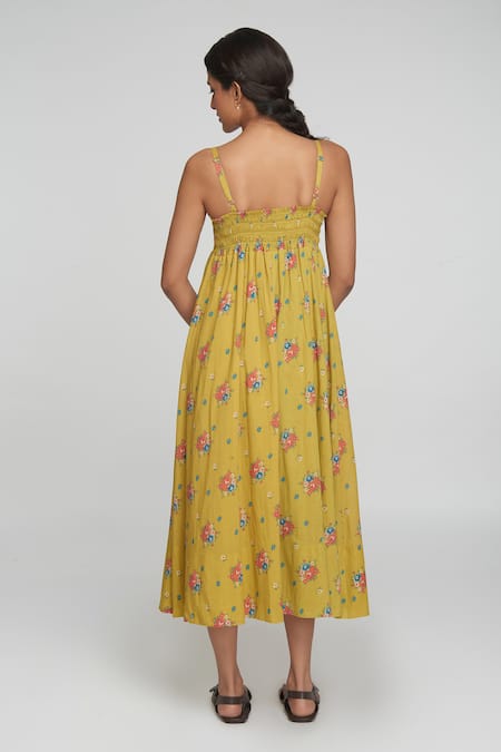 Sinjhar Floral Midi Dress 