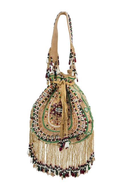 Tasna Multi Color Embellished Potli Handbag 