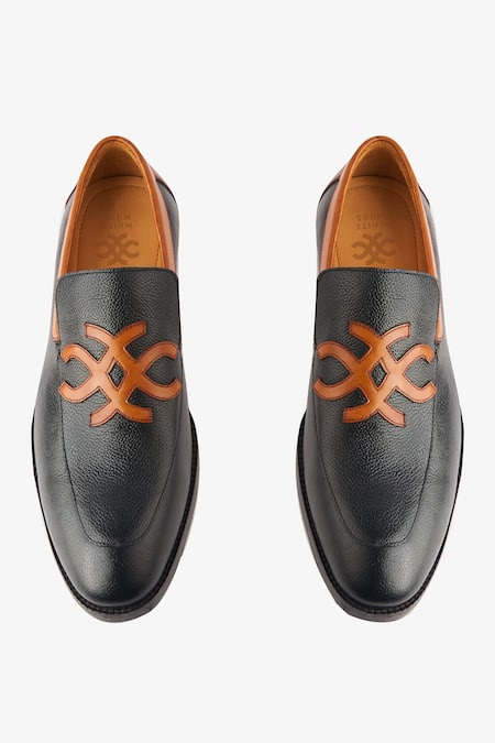 Whitemuds Regent Black Slip Ons 