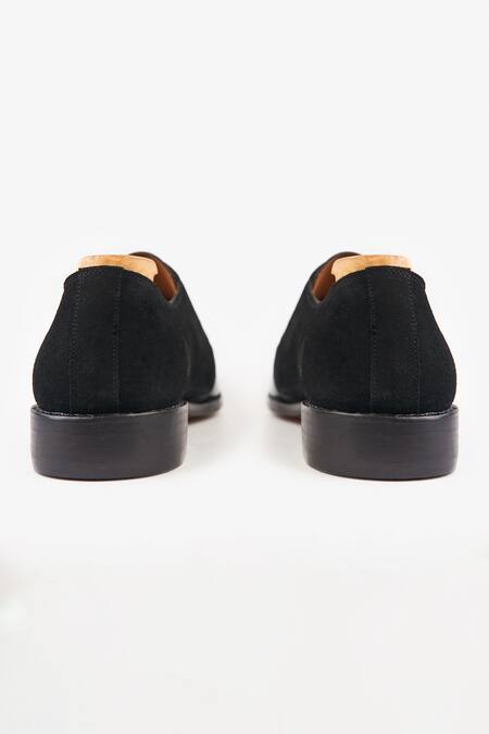 Shop_Whitemuds_Black Crosby Patent Suede Derby Shoes _Online_at_Aza_Fashions