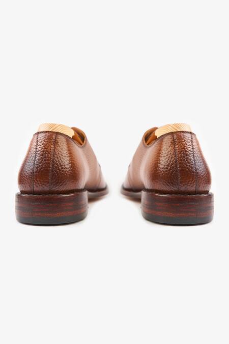 Shop_Whitemuds_Tan Crosby Milled Derby Shoes _Online_at_Aza_Fashions