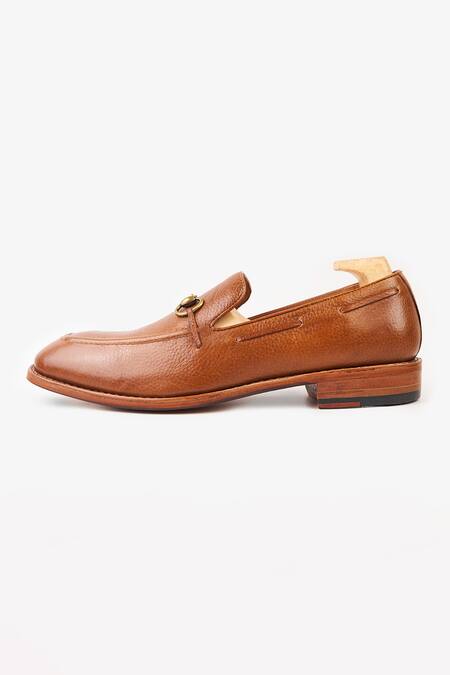 Shop_Whitemuds_Tan Adam Milled Slip Ons _Online_at_Aza_Fashions