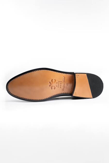 Buy_Whitemuds_Burgundy Buckles Adam Slip Ons _Online_at_Aza_Fashions