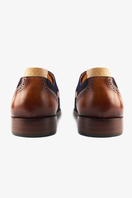 Shop_Whitemuds_Blue Cashel Suede Oxfords _Online_at_Aza_Fashions