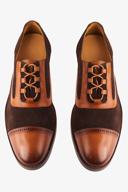 Whitemuds Cashel Brown Suede Oxfords 