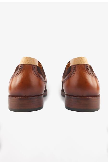Shop_Whitemuds_Brown Cashel Suede Oxfords _Online_at_Aza_Fashions