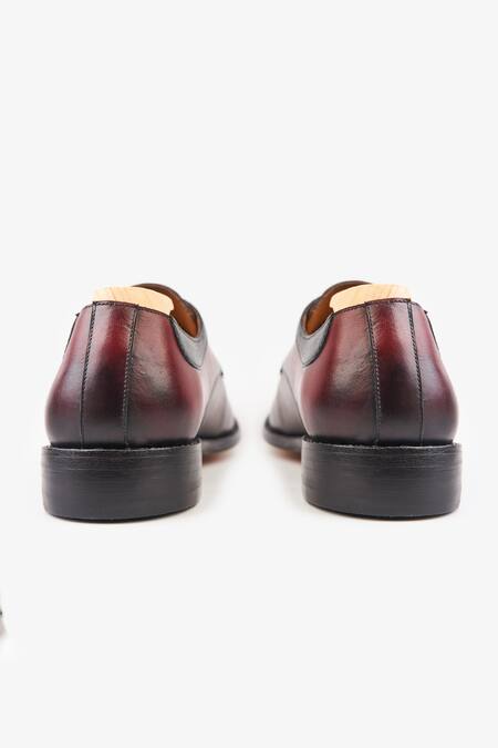 Shop_Whitemuds_Brown Dover Gray Burgundy Derby Shoes _Online_at_Aza_Fashions