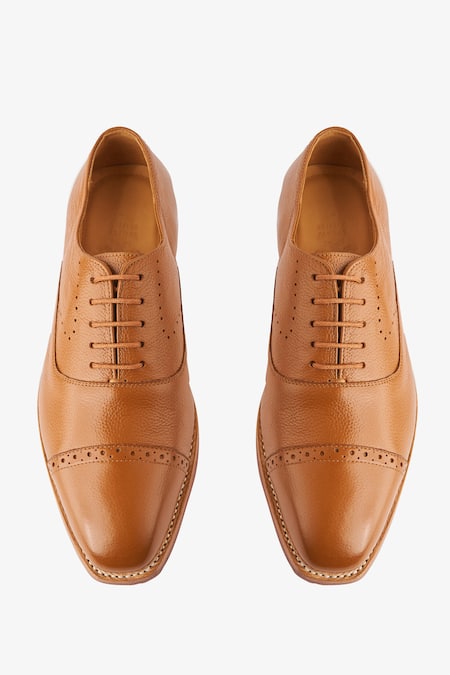 Whitemuds Bray Tan Milled Oxfords 