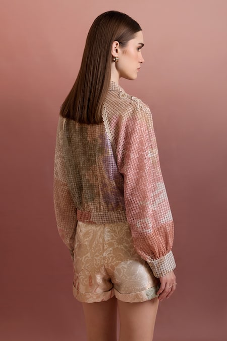 Pankaj & Nidhi Multicolor Designer Bomber Jacket 