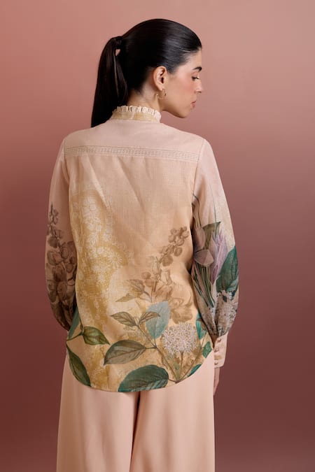 Pankaj & Nidhi Floral Print Relaxed Fit Shirt 