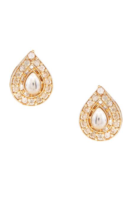 Ruby Raang_Gold Plated Stones, Pearls Polki Kundan Necklace Set _Online_at_Aza_Fashions