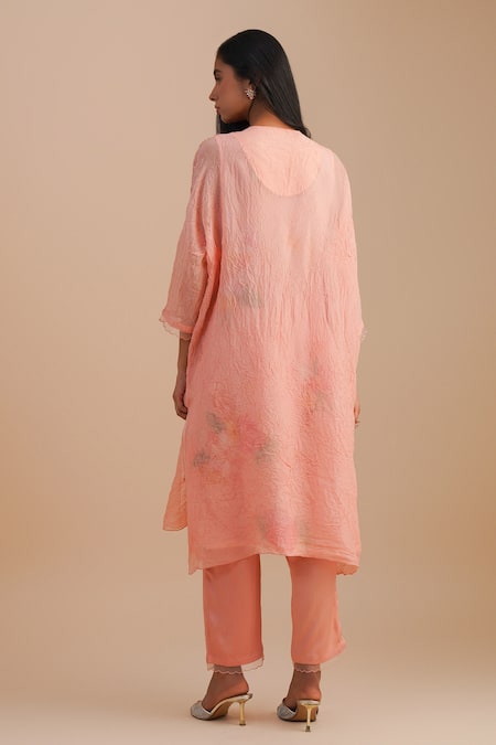 One Not Two Floral Applique Kurta Set 