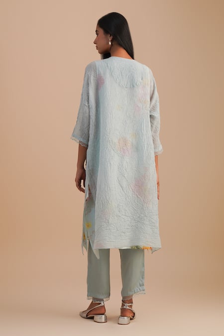 One Not Two Floral Applique Kurta Set 