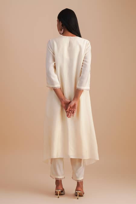 One Not Two Floral Applique Kurta Set 