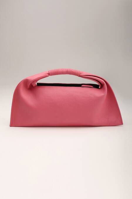 Tann-ED_Pink Julia Baguette Clutch _Online_at_Aza_Fashions