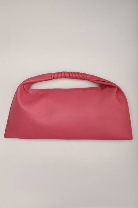 Tann-ED_Pink Julia Baguette Clutch _at_Aza_Fashions