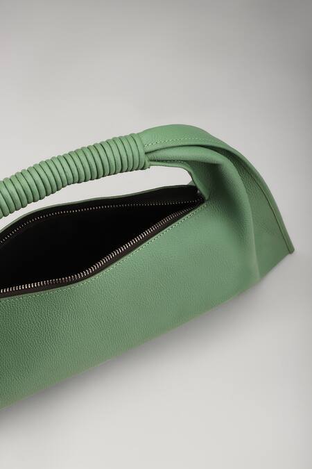 Tann-ED_Green Julia Baguette Clutch _Online_at_Aza_Fashions