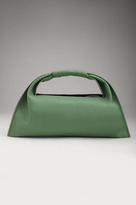 Buy_Tann-ED_Green Julia Baguette Clutch _Online_at_Aza_Fashions