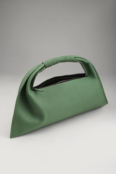 Tann-ED_Green Julia Baguette Clutch _at_Aza_Fashions