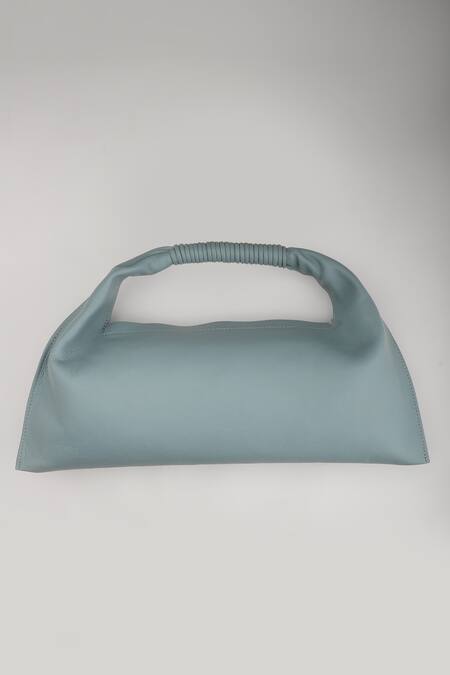 Buy_Tann-ED_Blue Julia Baguette Clutch _Online_at_Aza_Fashions