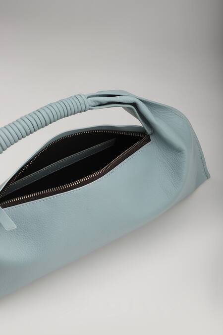 Tann-ED_Blue Julia Baguette Clutch _at_Aza_Fashions