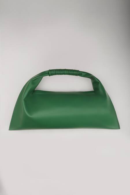 Tann-ED_Green Julia Baguette Clutch _Online_at_Aza_Fashions
