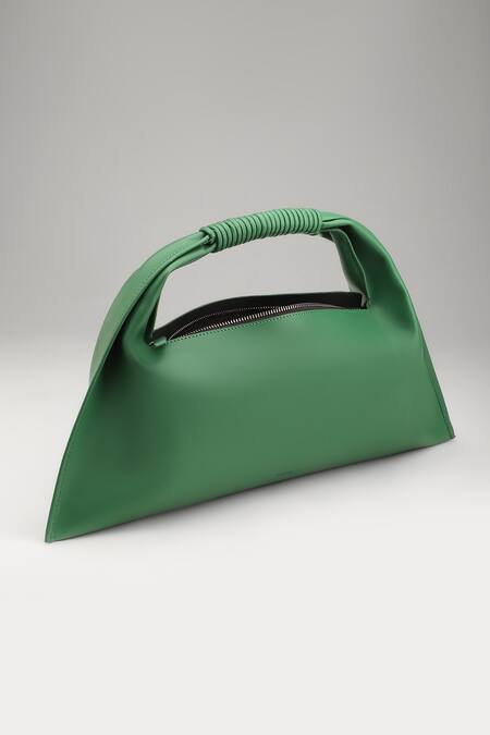 Shop_Tann-ED_Green Julia Baguette Clutch _Online_at_Aza_Fashions