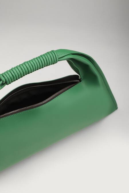 Tann-ED_Green Julia Baguette Clutch _at_Aza_Fashions