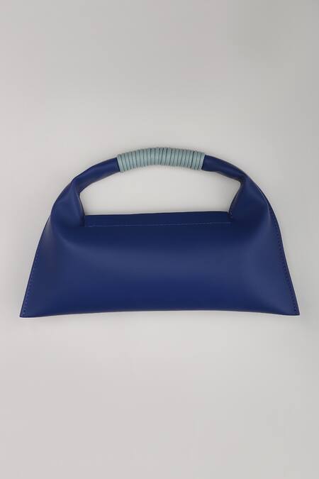 Tann-ED_Blue Julia Baguette Bag Mini _Online_at_Aza_Fashions