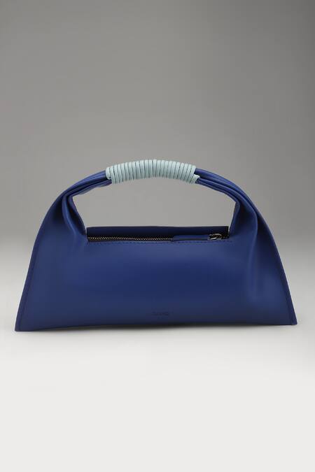 Tann-ED_Blue Julia Baguette Bag Mini _at_Aza_Fashions