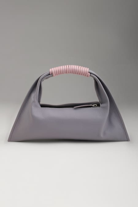 Tann-ed Lilac Julia Baguette Clutch Bag 