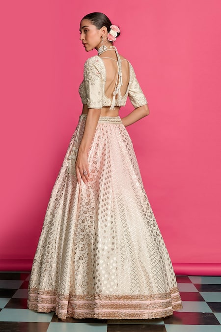 Priyanka Jain Rose Royale Ombre-Dyed Lehenga Set 