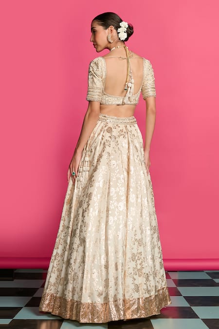 Priyanka Jain Golden Bloom Lehenga Set 