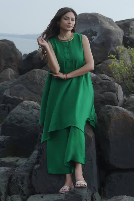 Gothilo Linen Kurta & Palazzo Set 