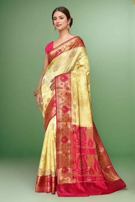 Samyukta Singhania Colorblock Saree With Running Blouse 
