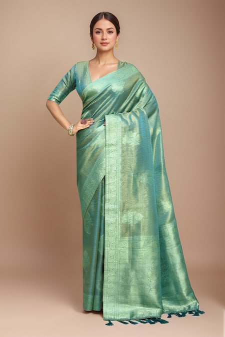 Samyukta Singhania Floral Buttis Woven Saree With Blouse 