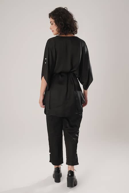 Atbw Black Modal Satin Designer Shirt 