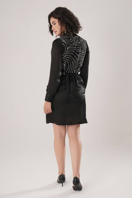 Atbw Black Designer Crop Top 