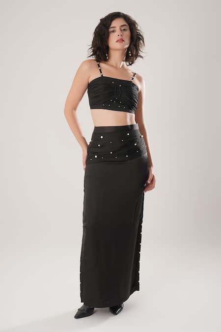 ATBW Black Modal, Satin Skirt 