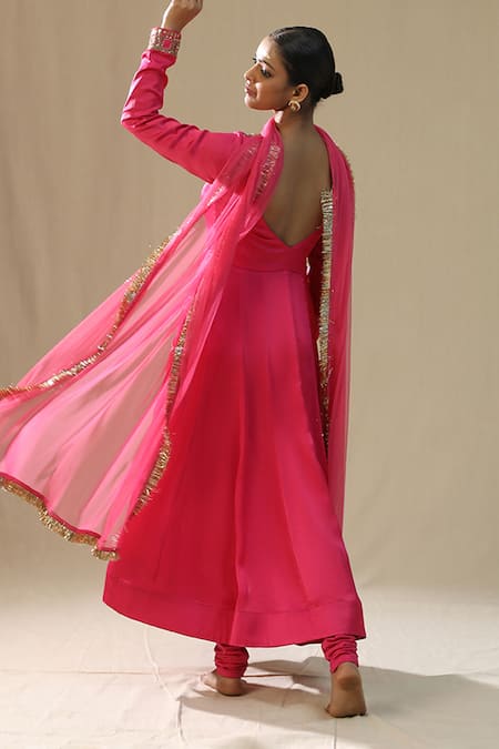 Arpita Sulakshana Pink Heart Anarkali Suit Set 