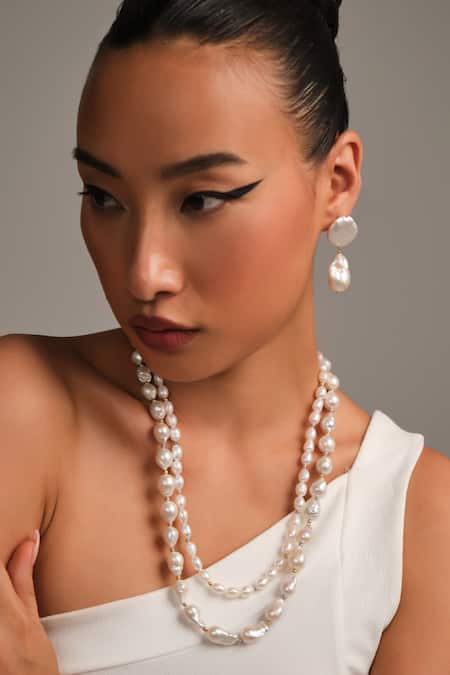 Anaash Rice & Baroque Pearl Necklace 