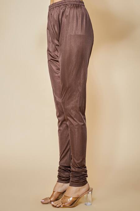 Shop FATIZ Mauve Georgette, Lycra Sequins, Brown Anarkali Set With Leggings And Dupatta Online at Aza Fashions Shop_FATIZ_Mauve Georgette, Lycra Sequins, Brown Anarkali Set With Leggings And Dupatta_Online_at_Aza_Fashions