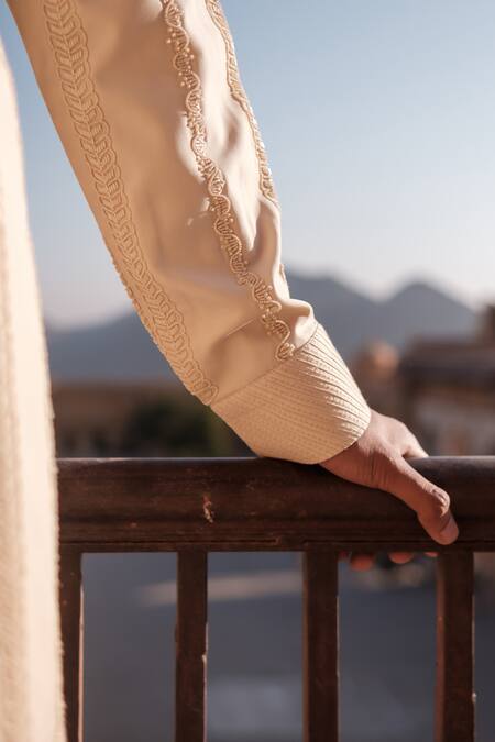 Amaare Beige Cotton, Silk Embroidery Mandala Kurta Set Online at Aza Fashions Amaare_Beige Cotton, Silk Embroidery Mandala Kurta Set _Online_at_Aza_Fashions