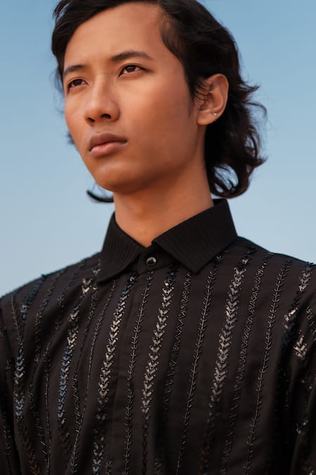 Buy Amaare Black Cotton, Silk Embroidery Rope Chain Kurta Set Online at Aza Fashions Buy_Amaare_Black Cotton, Silk Embroidery Rope Chain Kurta Set _Online_at_Aza_Fashions