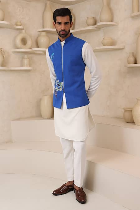 Courtyard by abhi Handcrafted Nehru Jacket & Kurta Set 