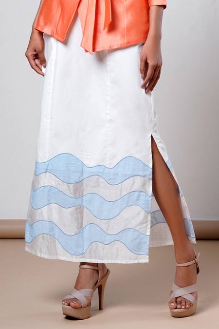 Buy Madder Much Orange Cotton Embroidery Round Neck Tangerine Wrap Top And Skirt Set Online at Aza Fashions Buy_Madder Much_Orange Cotton Embroidery Round Neck Tangerine Wrap Top And Skirt Set _Online_at_Aza_Fashions