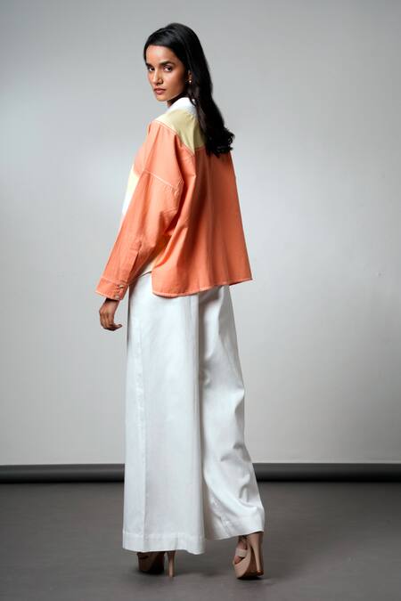 Madder Much Multi Color Cotton Button-down Neck Handloom Top And Pant Set at Aza Fashions Madder Much_Multi Color Cotton Button-down Neck Handloom Top And Pant Set _at_Aza_Fashions